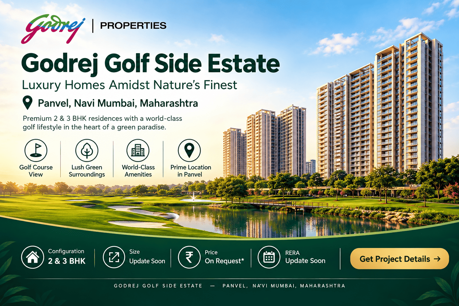 Representative premium residential plotted development visual for Godrej Golf Side Estate