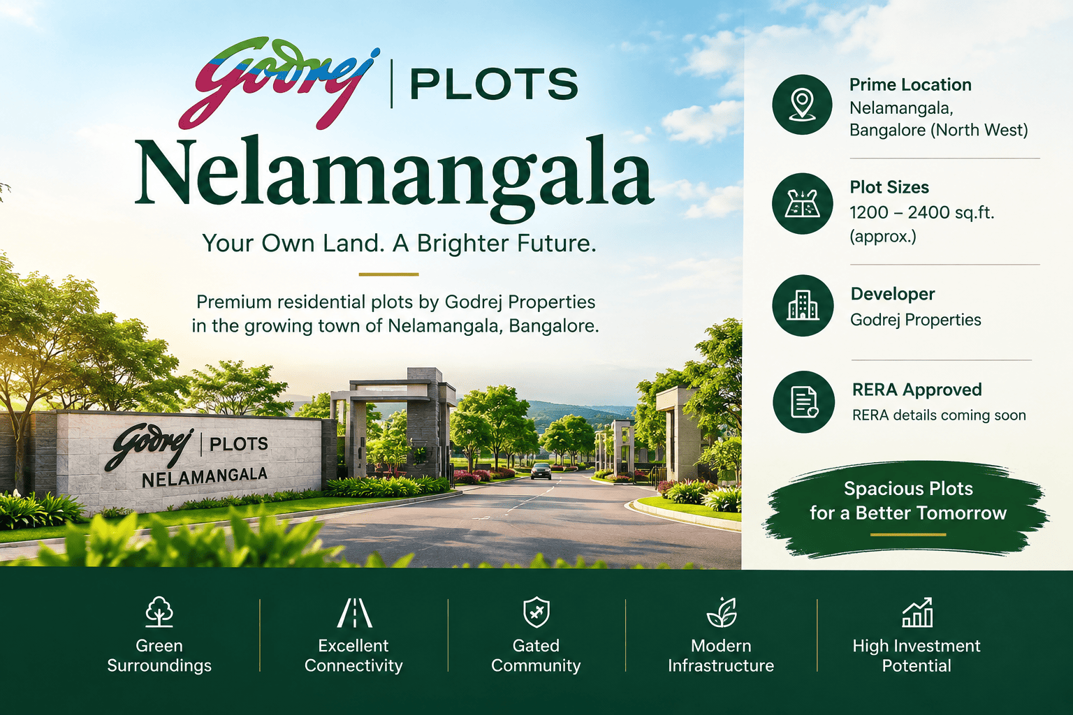 Representative premium residential plotted development visual for Godrej Plots Nelamangala