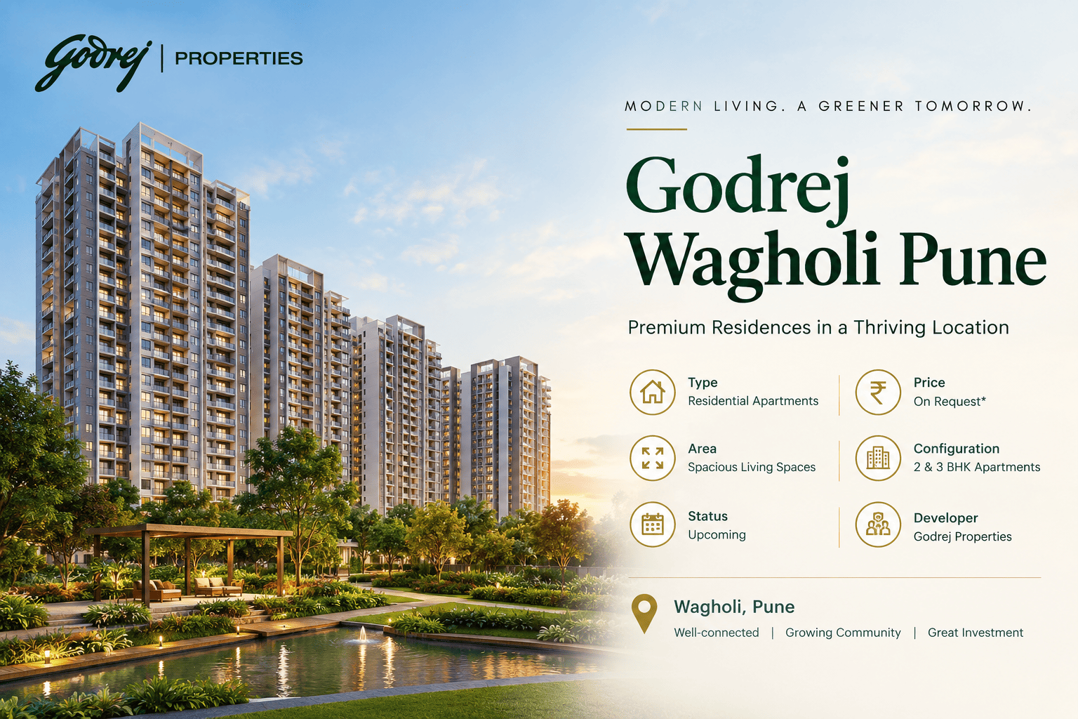 Godrej Wagholi Pune premium residential apartments in Wagholi, Pune
